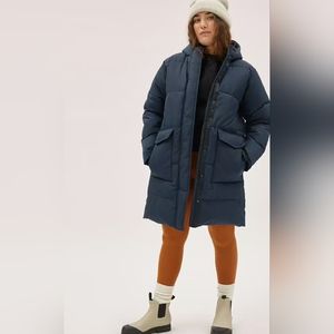 EVERLANE Navy ReNew Long Puffer